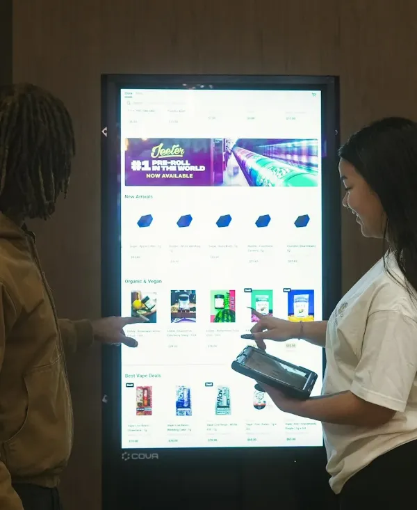 Interactive screens: Browse and order on screen